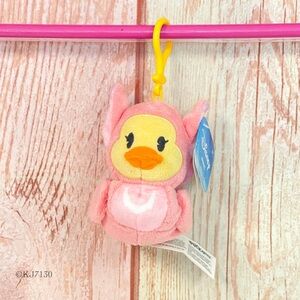 Duckalooz Disney Plush Duck Clip On Key Chain Angel From Lilo and Stitch NWT